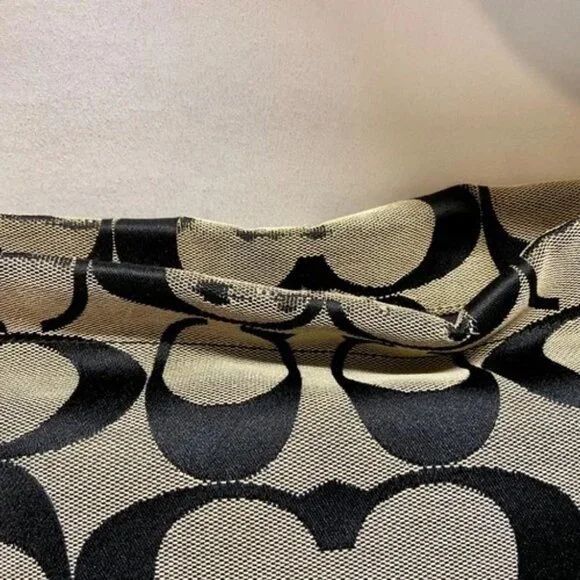 Coach Hobo Shoulderbag F15067 Signature Gray Canvas Black Leather Hand Bag READ - Picture 8 of 16